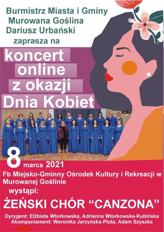 plakat koncertu online z okazji Dnia Kobiet