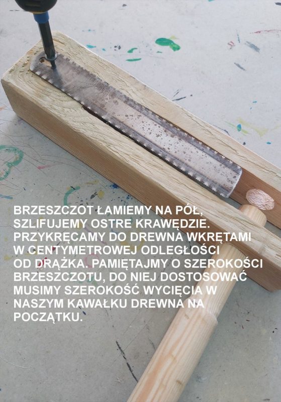 Śrubokręt przykręca do drewna brzeszczot