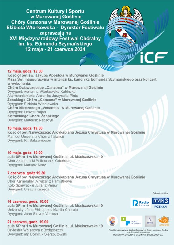 festiwal chóralny 2024 plakat A3