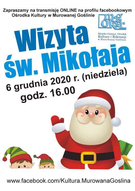 Wizyta św. Mikołaja - plakat