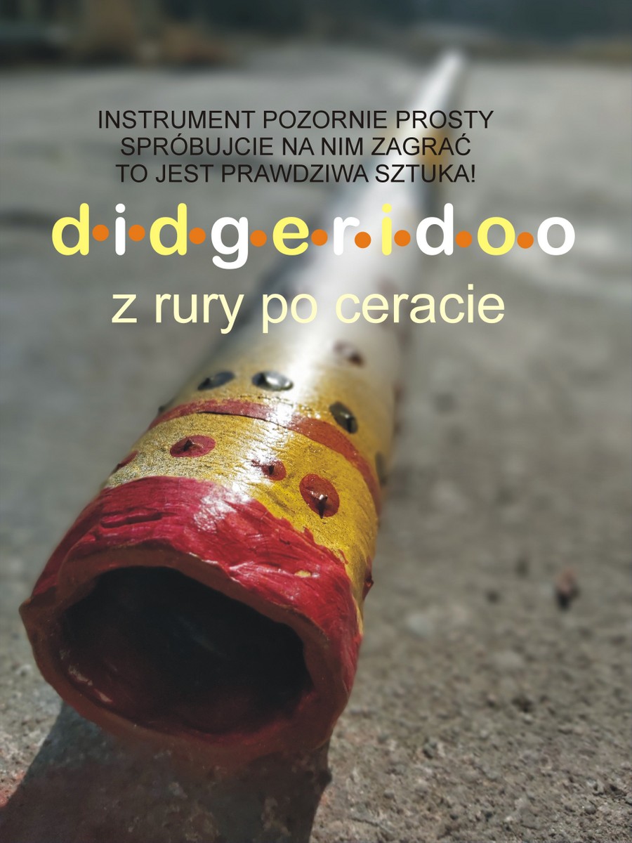 Zbliżenie na otwór rury didgeridoo Zbliżenie na otwór rury didgeridoo