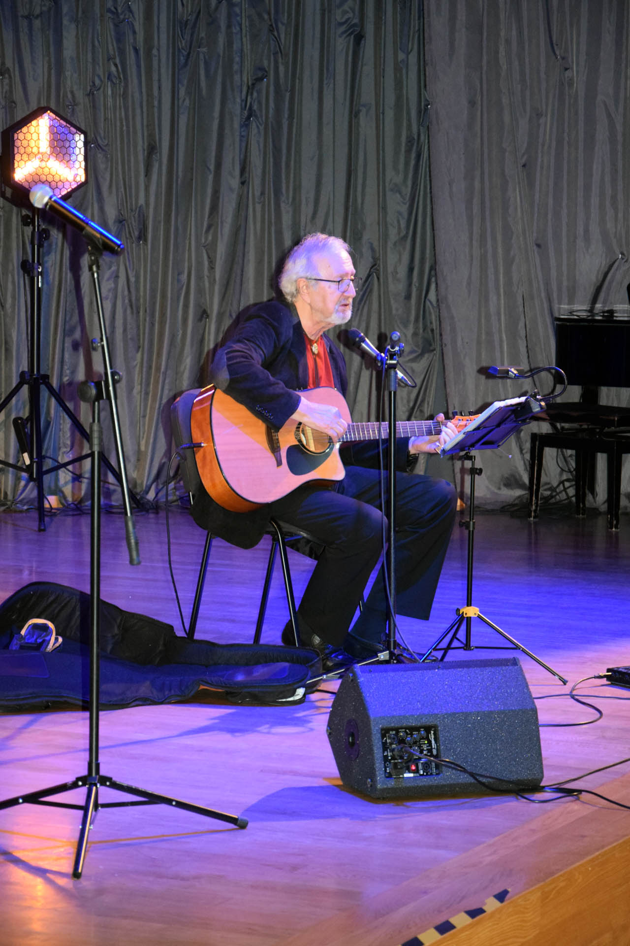 1 Artysta z gitarą występujący na scenie