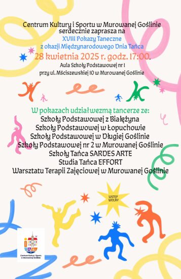plakat informacyjny pokazy_tańca