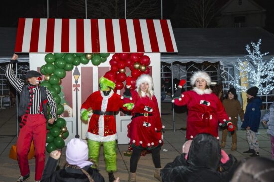 świąteczne animacje z grupą przebranych postaci